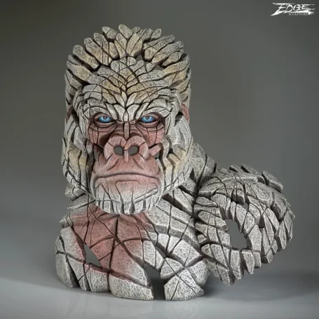 King of the Mountain Gorilla Bust (White) - EDB36W
