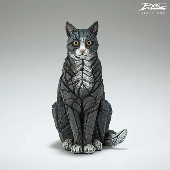 Miniature Sitting Cat (Black and White) - EDMIN15B